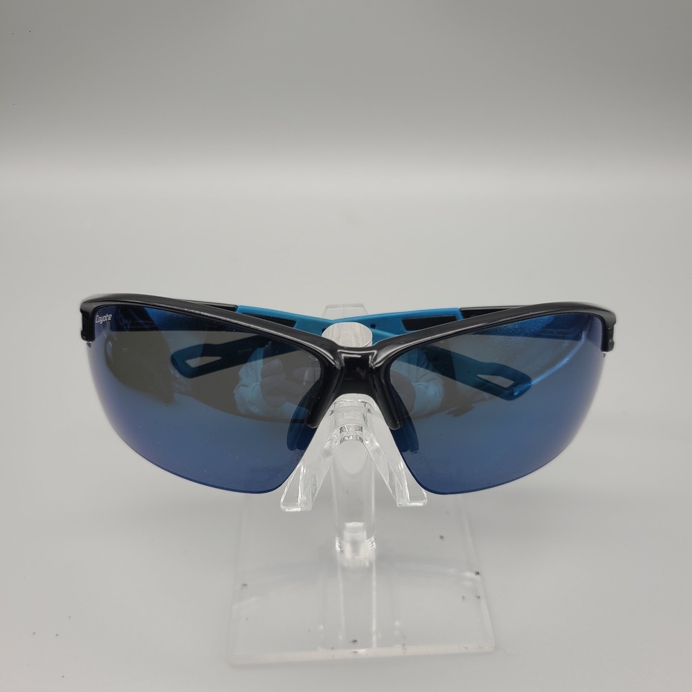 Coyote Napa Polarized Sunglasses Black Blue Wrap Sport 05603535 Blue Mirror Lens